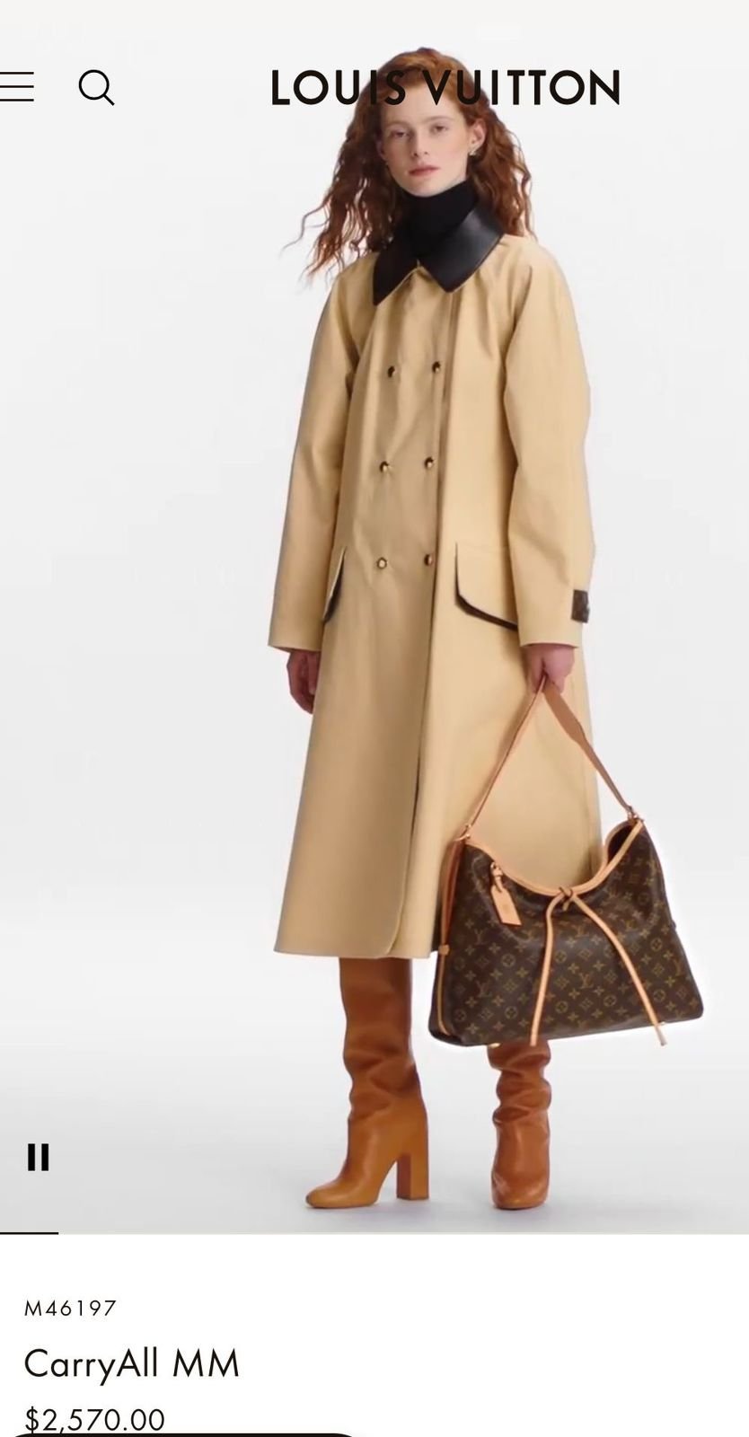 Louis Vuitton carryall mm bag - Image 4