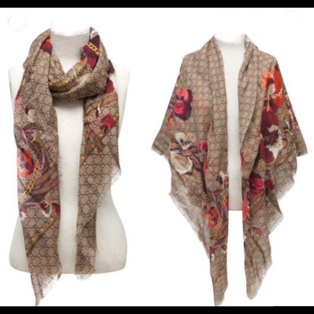 Gucci scarf Pink Square - Image 4