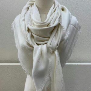 Lv Scarf Square White