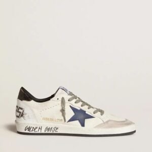 Golden goose men White with navy blue star