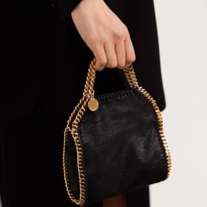stella mccartney tiny Black with gold hardware