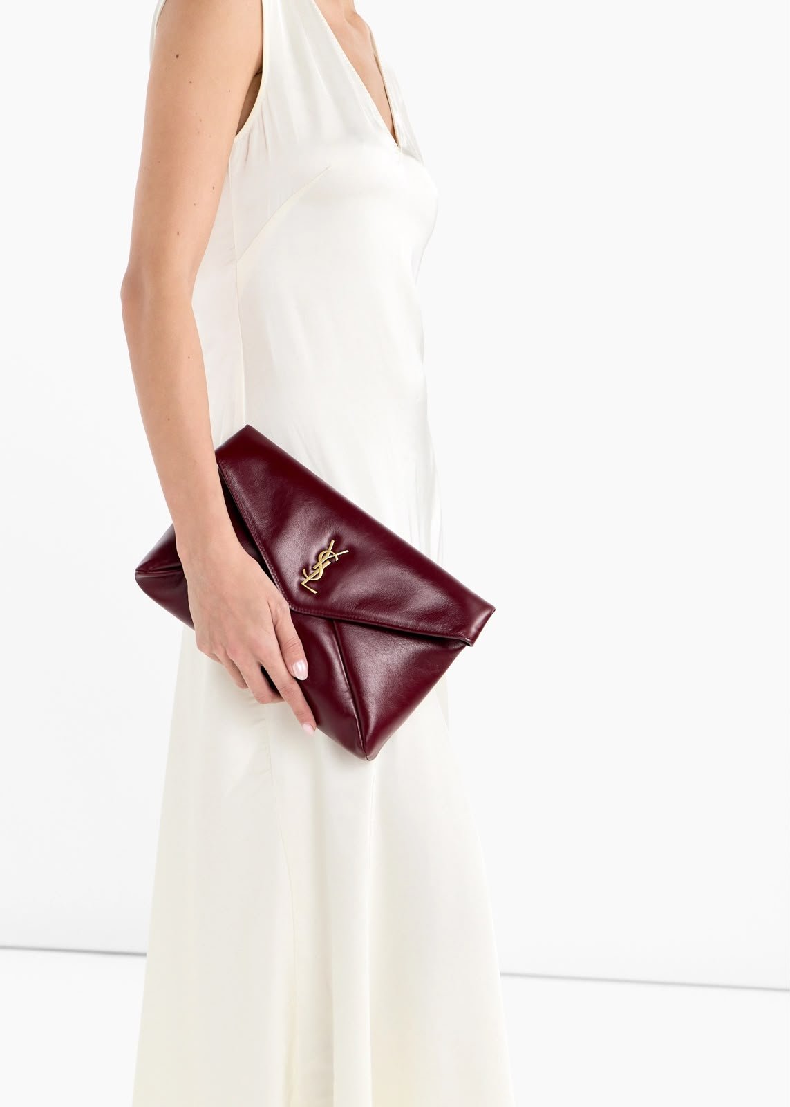 Ysl envelopes wine red clutch & cross - Image 2