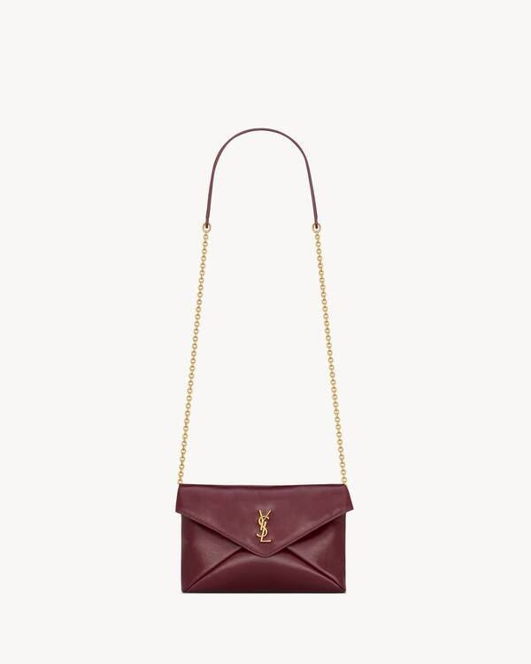Ysl envelopes wine red clutch & cross - Image 3
