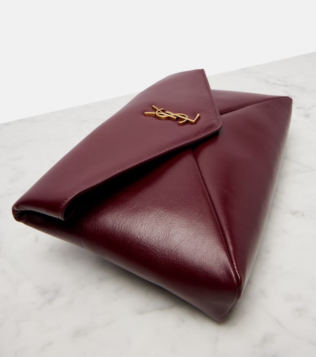 Ysl envelopes wine red clutch & cross - Image 5